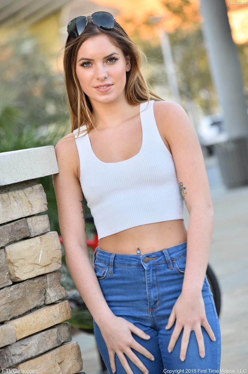 Summer Brooks White Top and Jeans