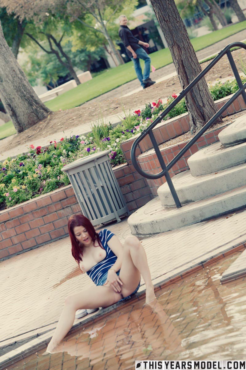 Mindy Corin Teasing in the Park