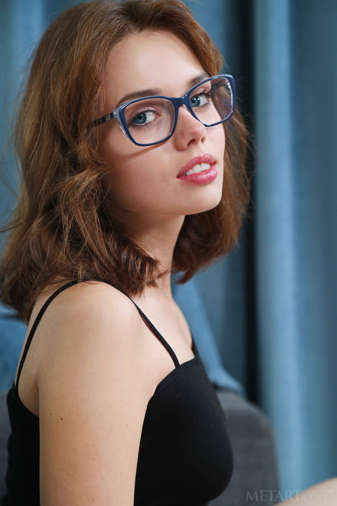 Keira Blue with Sexy Glasses