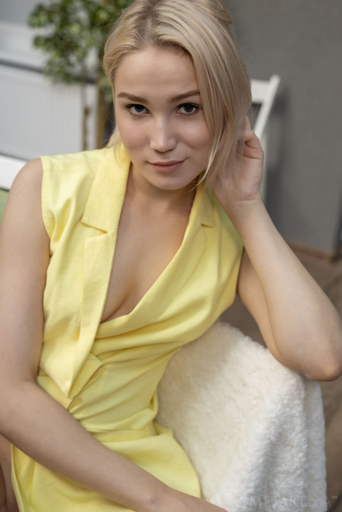 Lilly Mai in a Yellow Dress