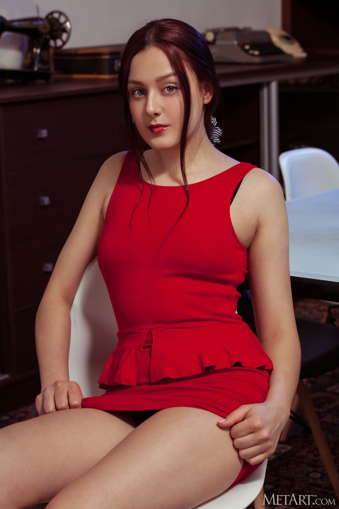 Olivia Honey Red Miniskirt