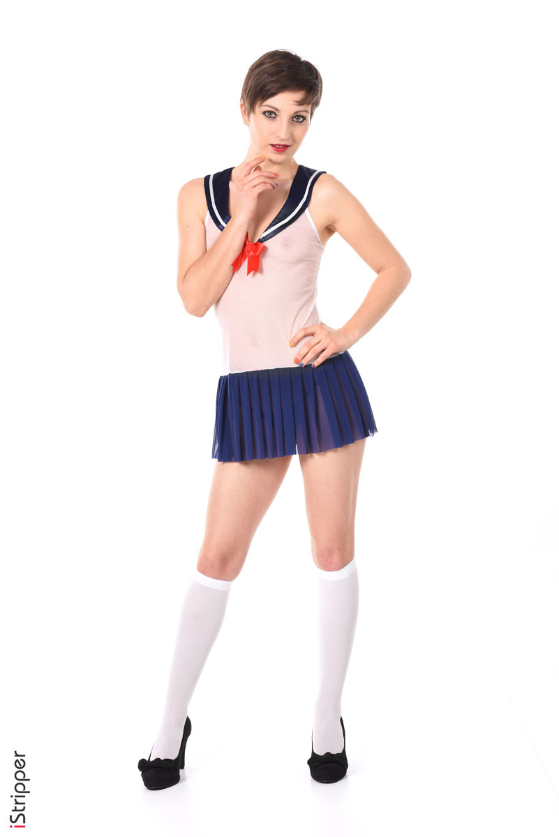 Melody Clark Slutty Sheer Uniform