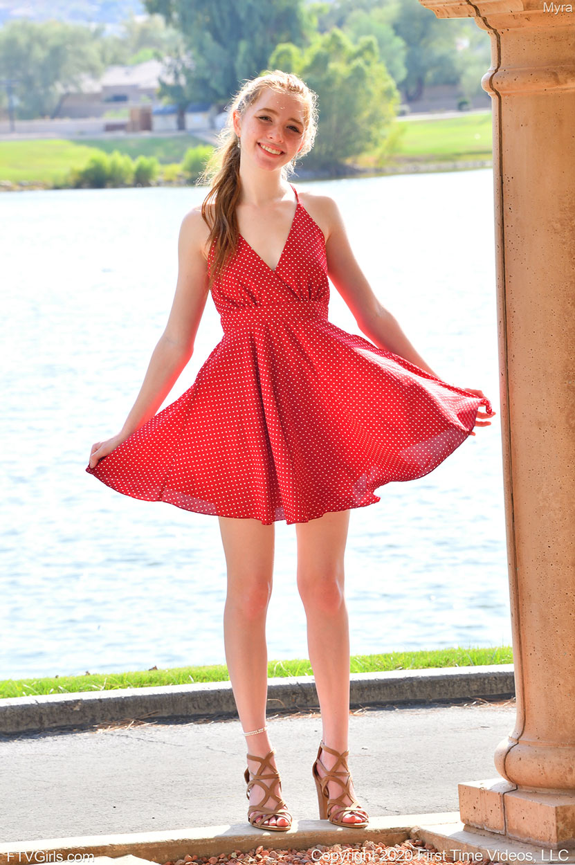 Myra Glasford Red Polka Dot Dress
