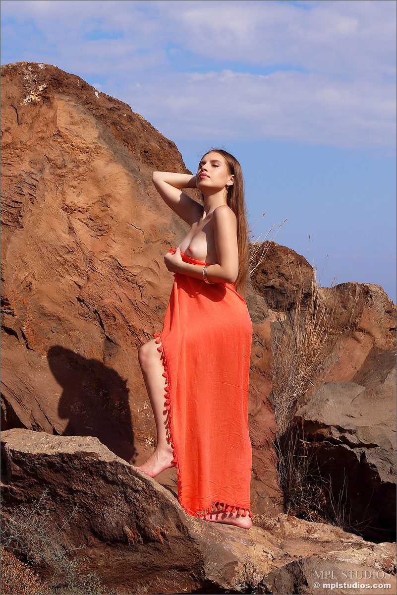 Aristea Naked on a Big Rock