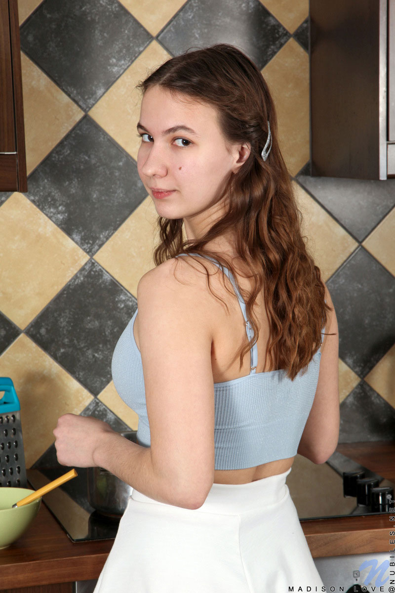 Madison Love Strips in the Kitchen