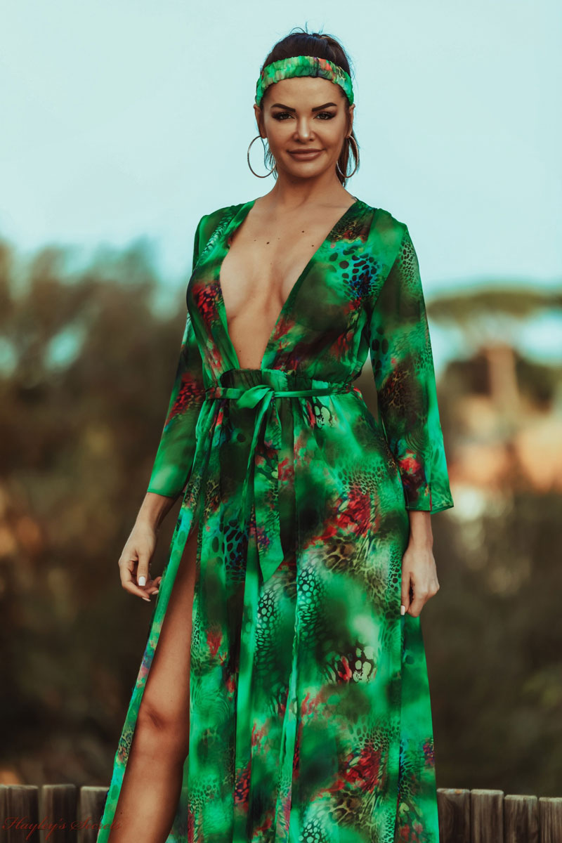 Nicole B Green Dress