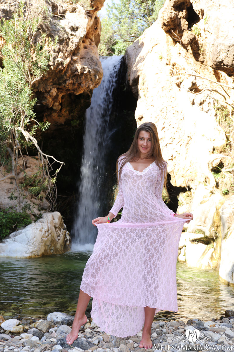 Melena Maria by the Waterfall