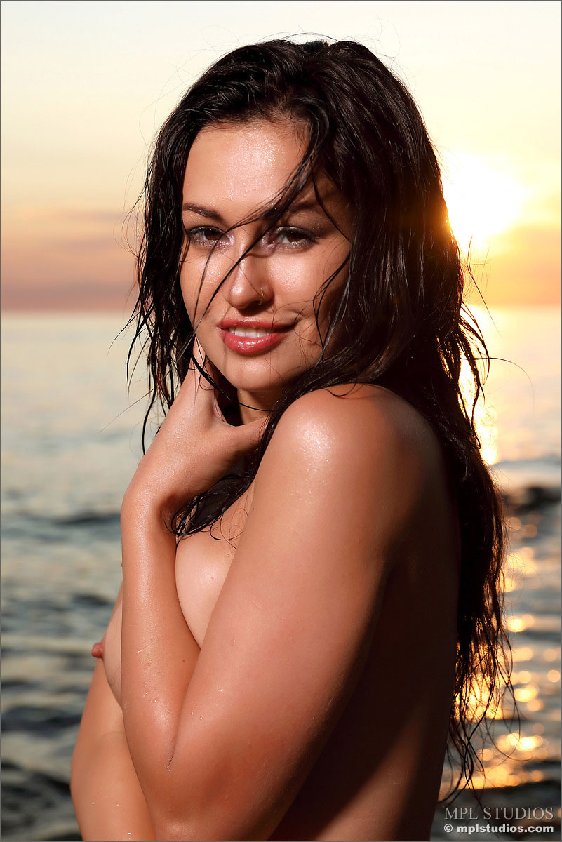 Mila Wet Babe in the Sunset
