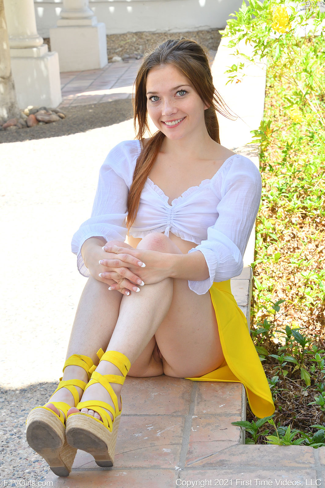Olivia White Top and Yellow Skirt