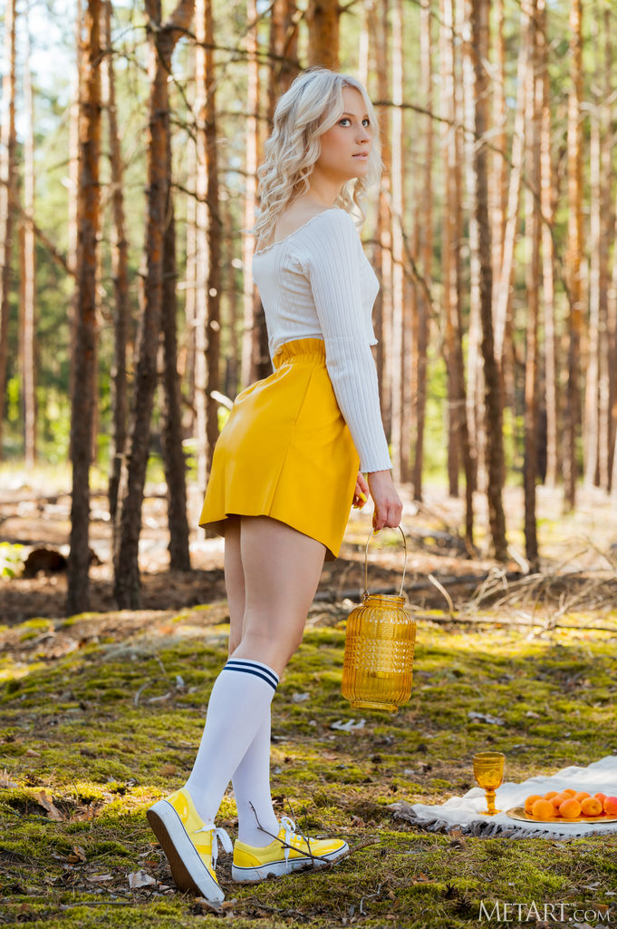 Nikki Hill Cutie in a Yellow Skirt