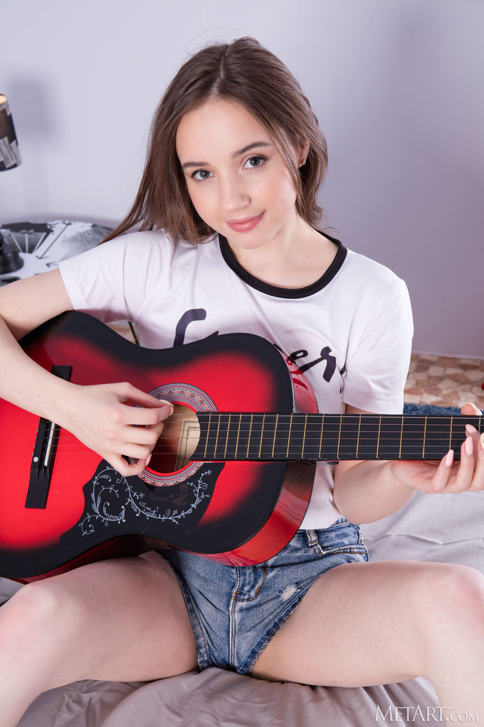 Sabrina Young Loves her Guitar