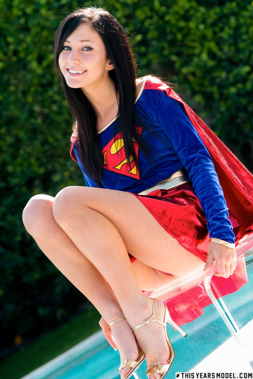 Catie Minx Supergirl by the Pool