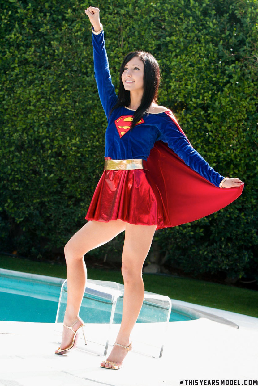 Catie Minx Supergirl by the Pool