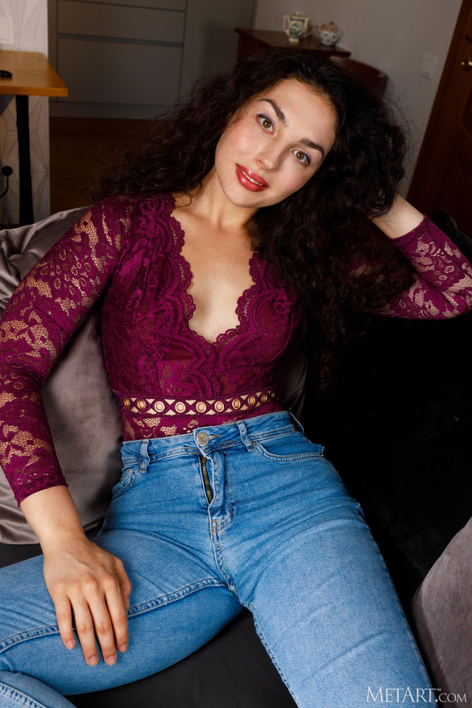 Electra Noir Lace Top and Jeans