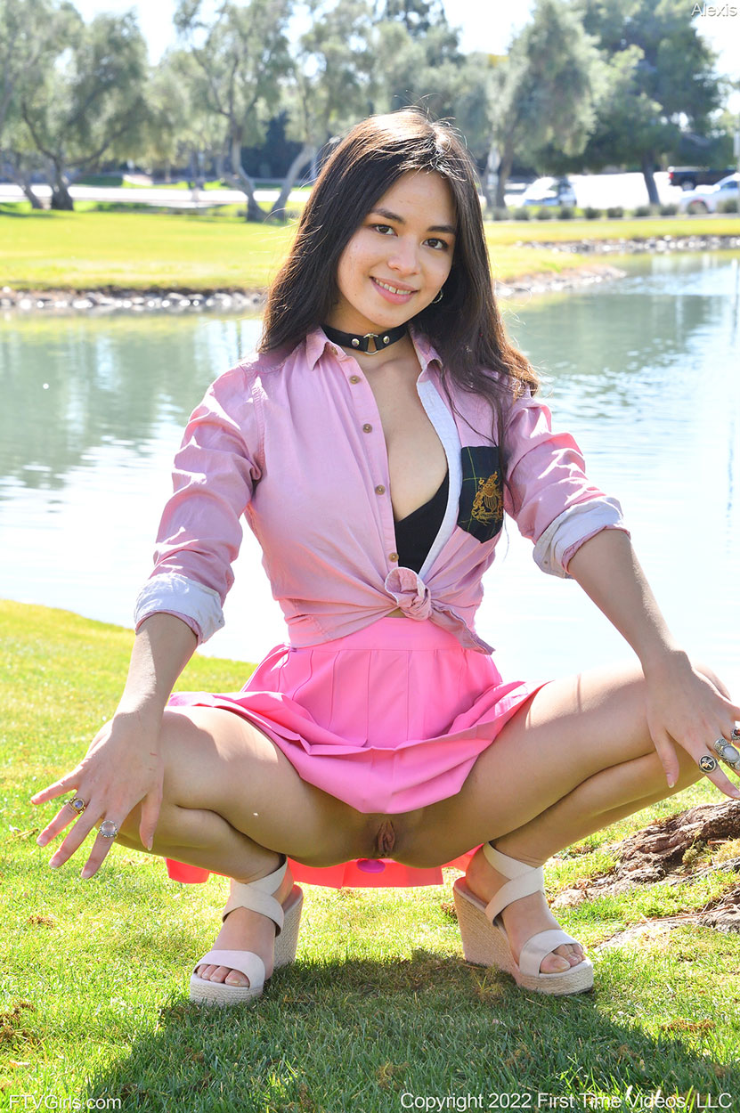 Alexis in a Pink Skirt